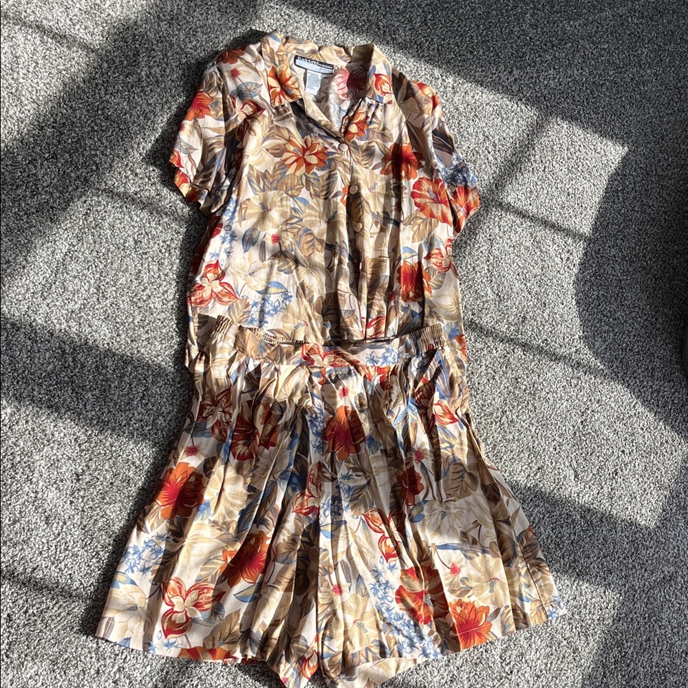 Tropical Floral Women's short set